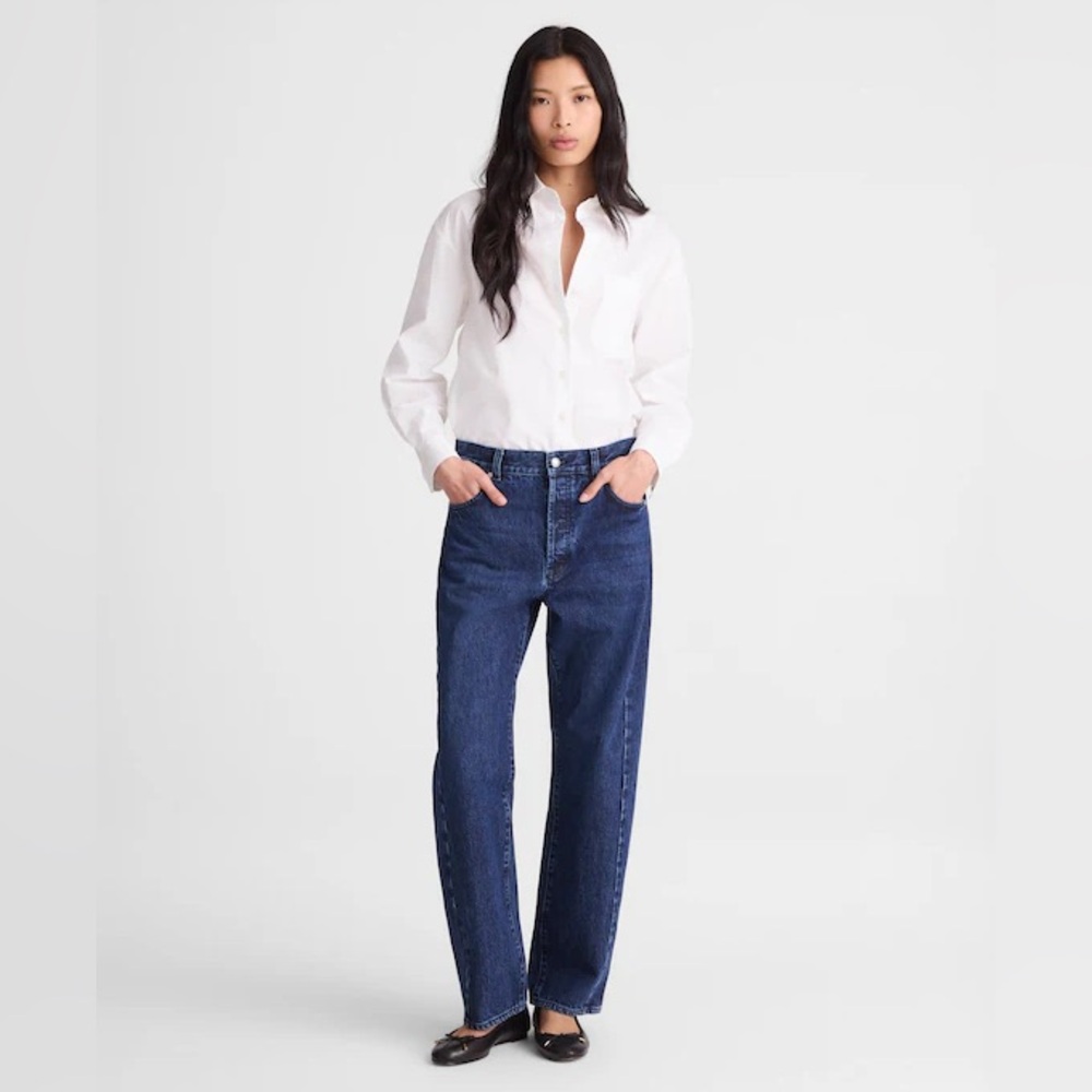 Madewell Straight Leg Jeans in Dark Blue Denim